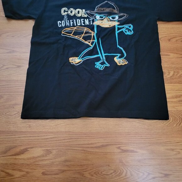 PHINEAS & FERB tee Perry the Platypus Disney Store SZ M cartoon Secret Agent P - Picture 4 of 10